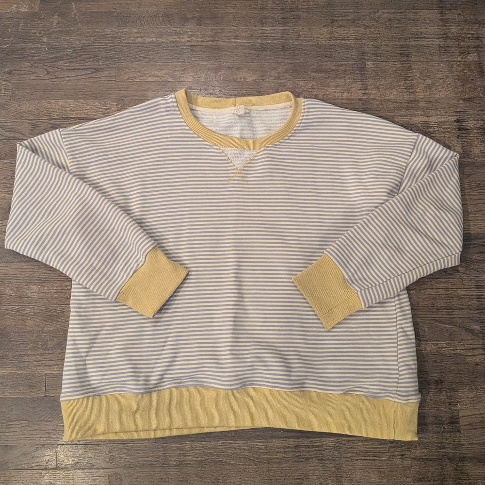 Hem & Thread Women's Oversized Sweatshirt Size L Colors Yellow & Purple